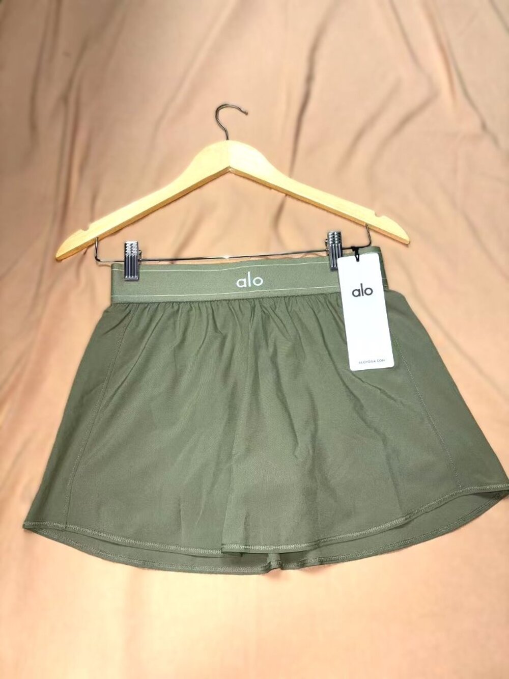 Women's A Line Alo Match Point Tennis Skirt Dune Grass🍃 - Picture 8 of 9